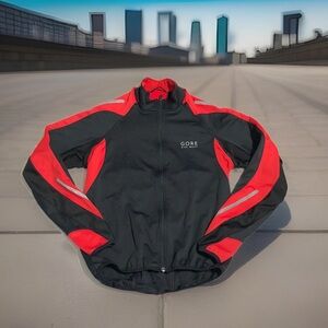 Gore Bike Wear Jacket Red Black Phantom 2.0 Windstopper Cycling Zip